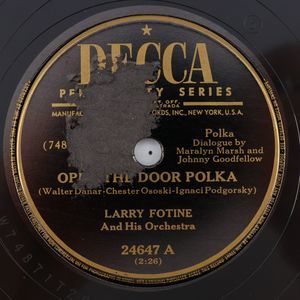Larry Fotine - Open The Door Polka / St. Bernard Waltz -1949 78 rpm Record 24647